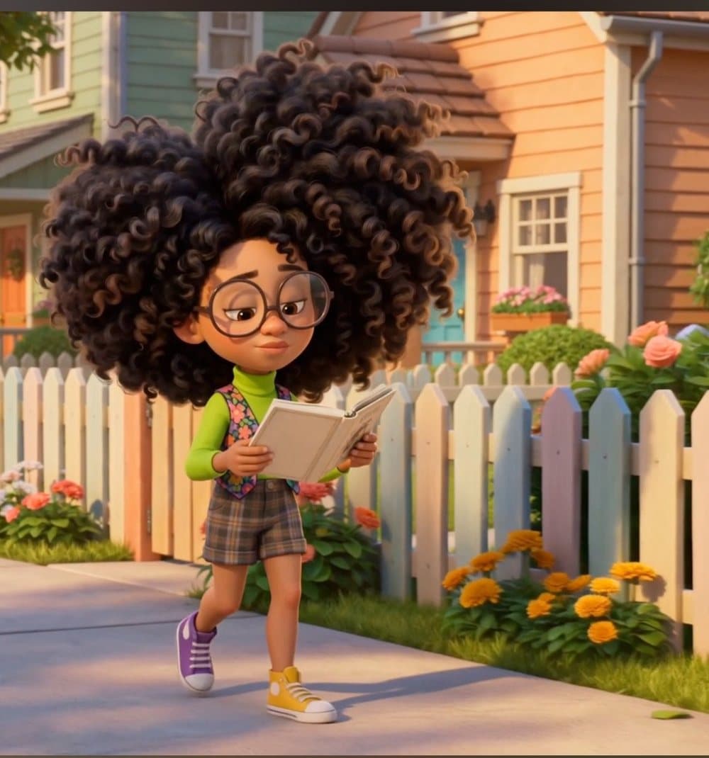 Selah Skye taking notes on her street with her clipboard